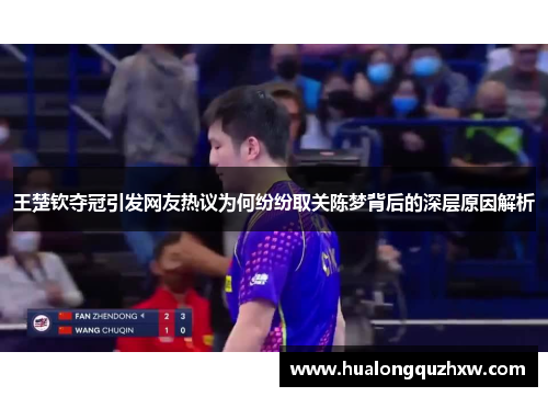 王楚钦夺冠引发网友热议为何纷纷取关陈梦背后的深层原因解析